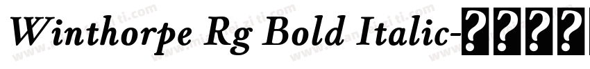 Winthorpe Rg Bold Italic字体转换
